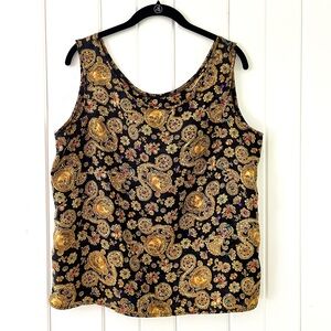 Howard Wolf Vintage Gold Paisley-like Top, Sz M (P2P 21”)